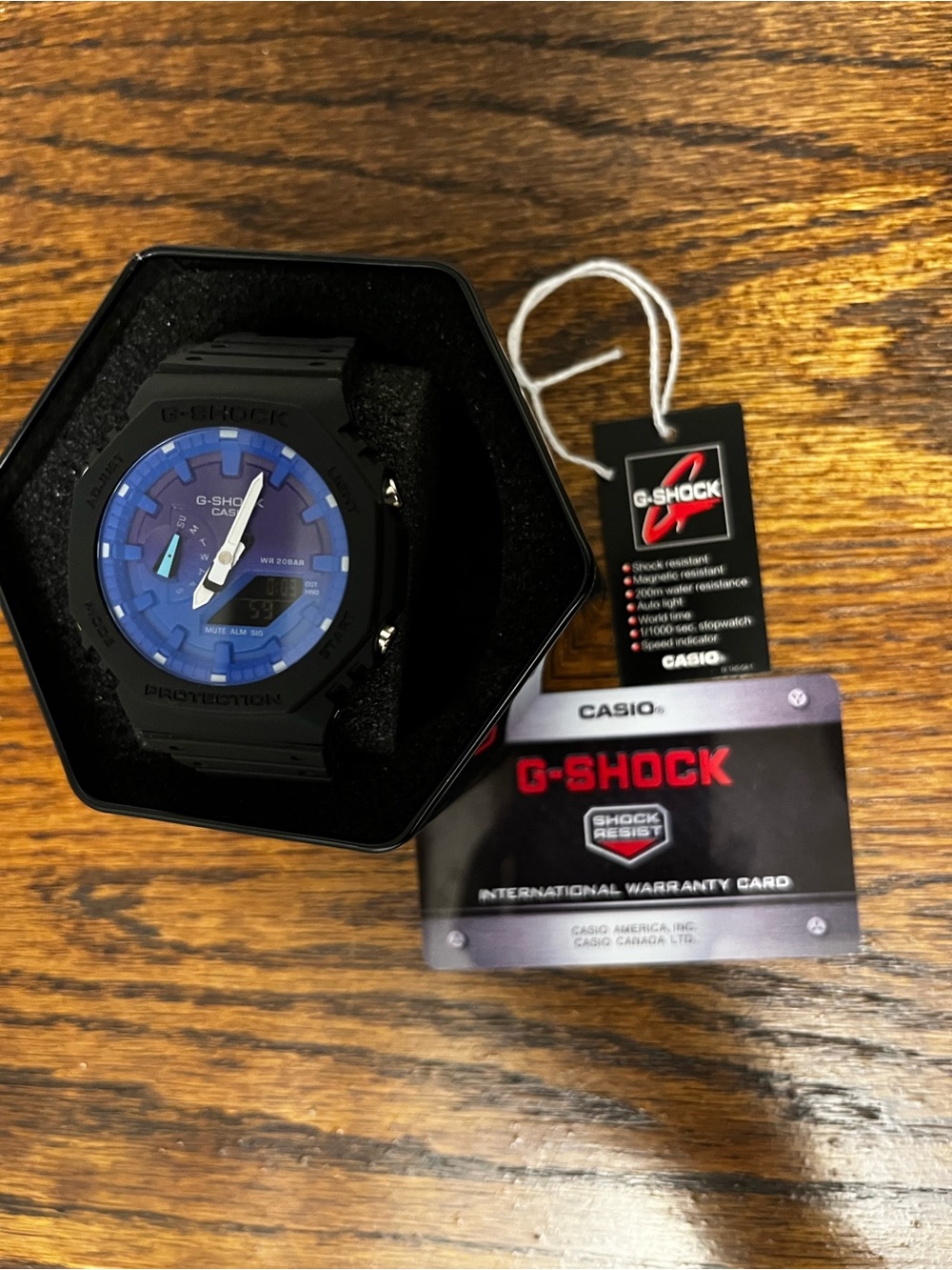 Casio G-Shock Black & Blue Dial Watch